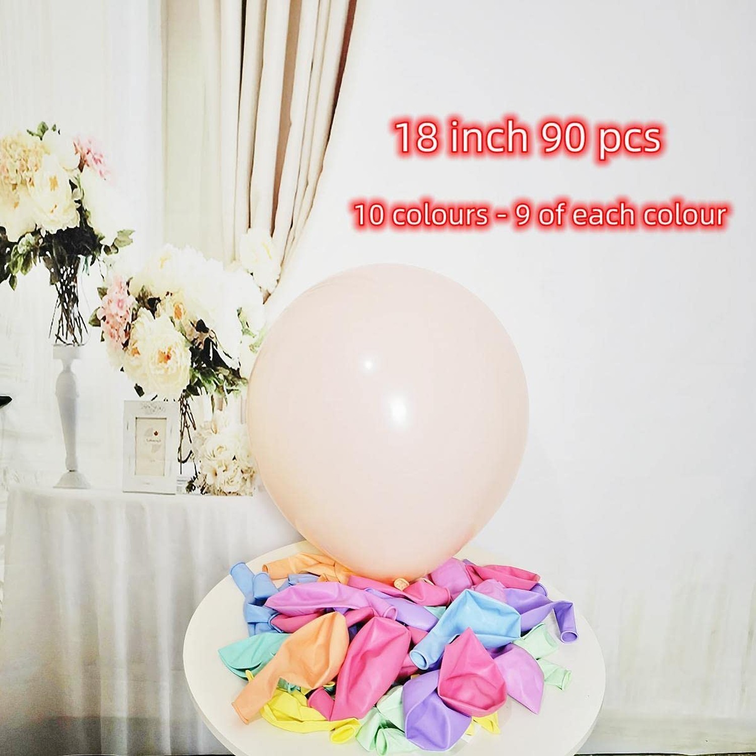 100 Pack 18 inch Pastel Balloons 10 Kinds Colors Colorful Party Balloon Bulk …