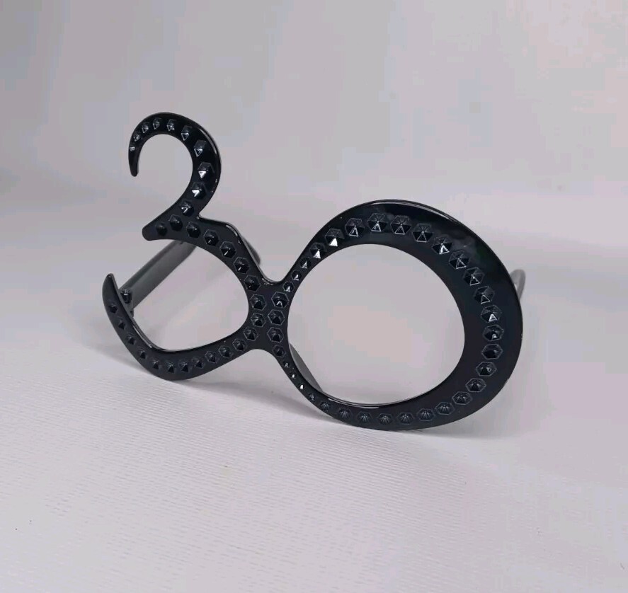 30th Birthday Novelty Number 30 Glasses Black Plastic