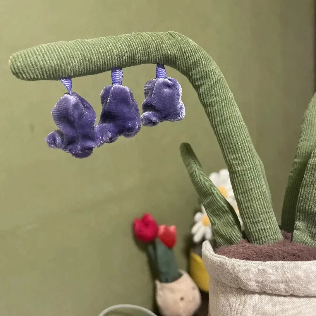 Food Stuffed Doll Bluebell Flower Potted Plush Doll Soothing Companion Toy Gift