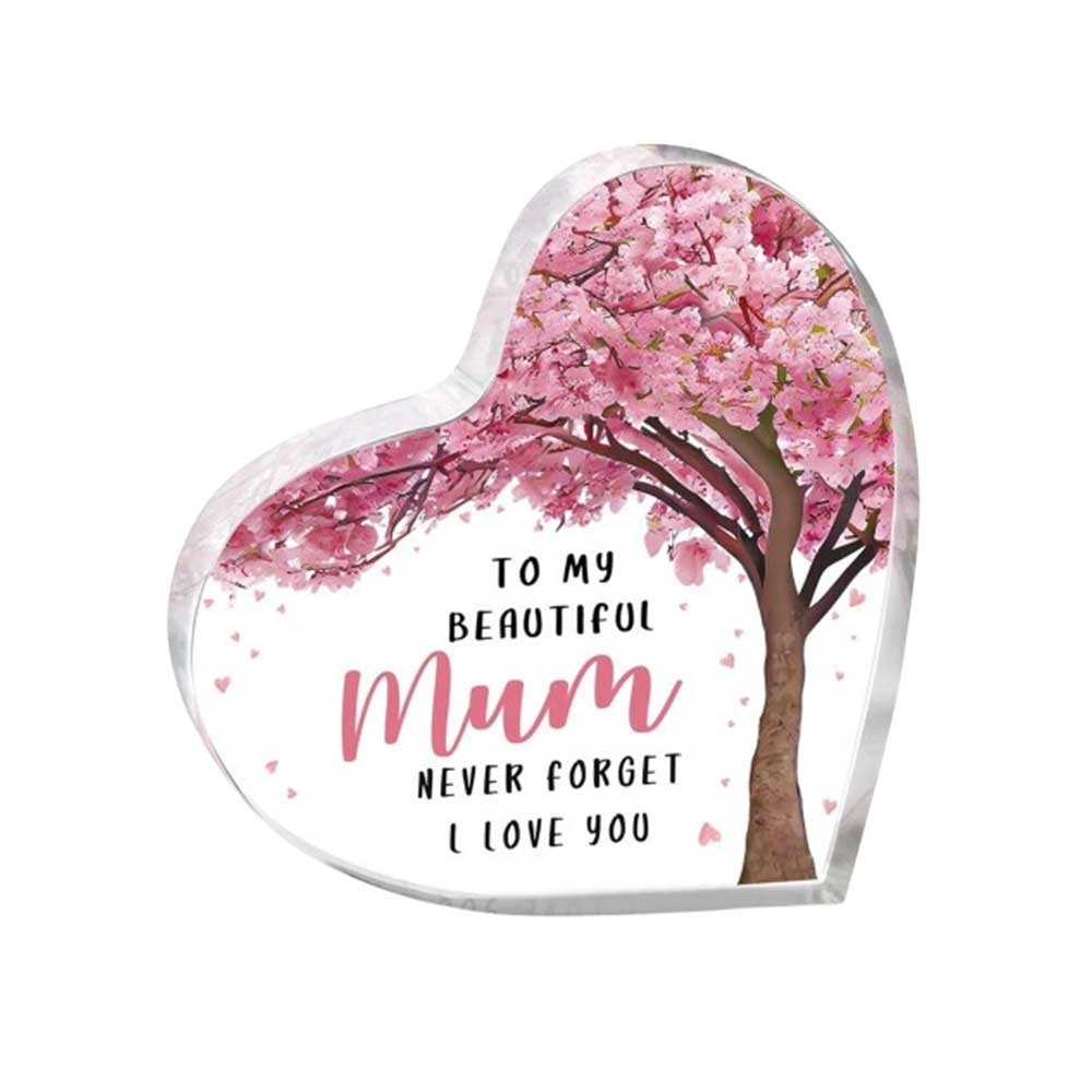 Love Heart Acrylic Decor Gift for Mom Mother’s Day 10X10CM