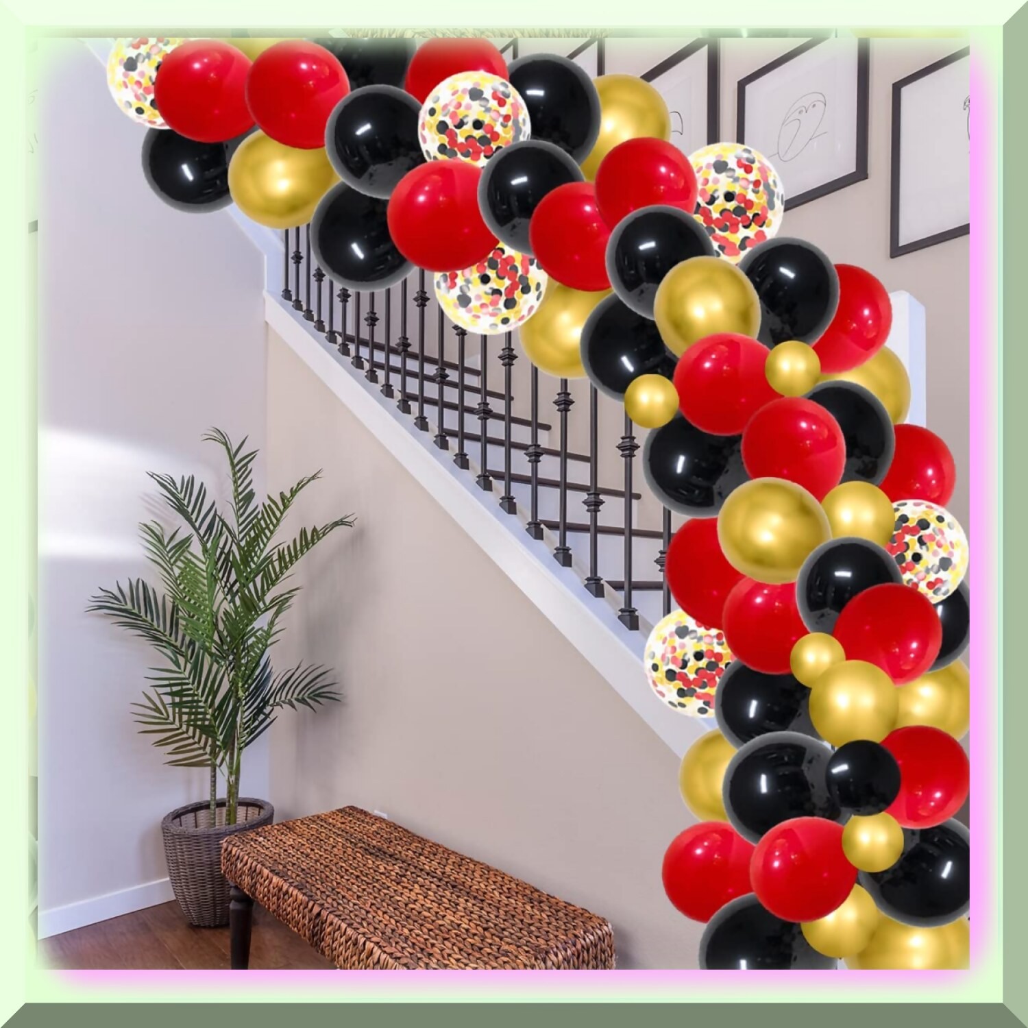 Party Balloon Arch Kit with Metallic and Confetti Balloons