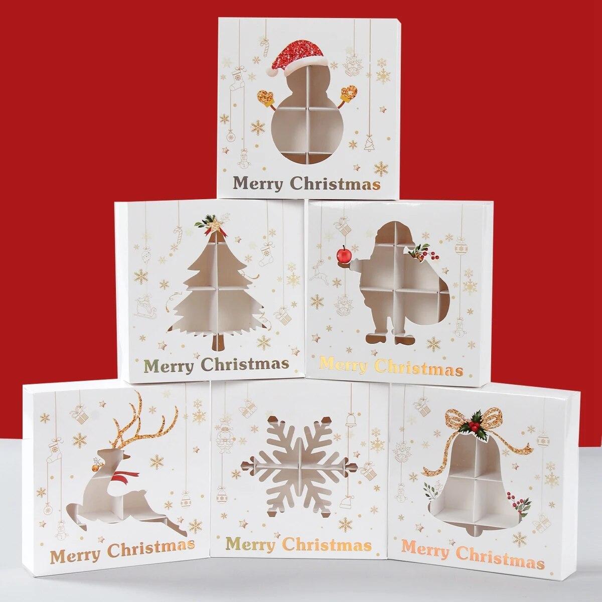 Christmas Candy Boxes Cookie Biscuit Packing Bag Christmas Decoration gift box