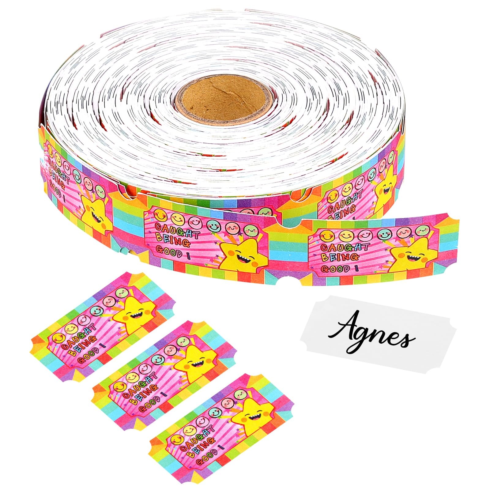 Pink Smile Raffle Tickets Roll Reward Single Good Behavior Incentive 1000 PCS