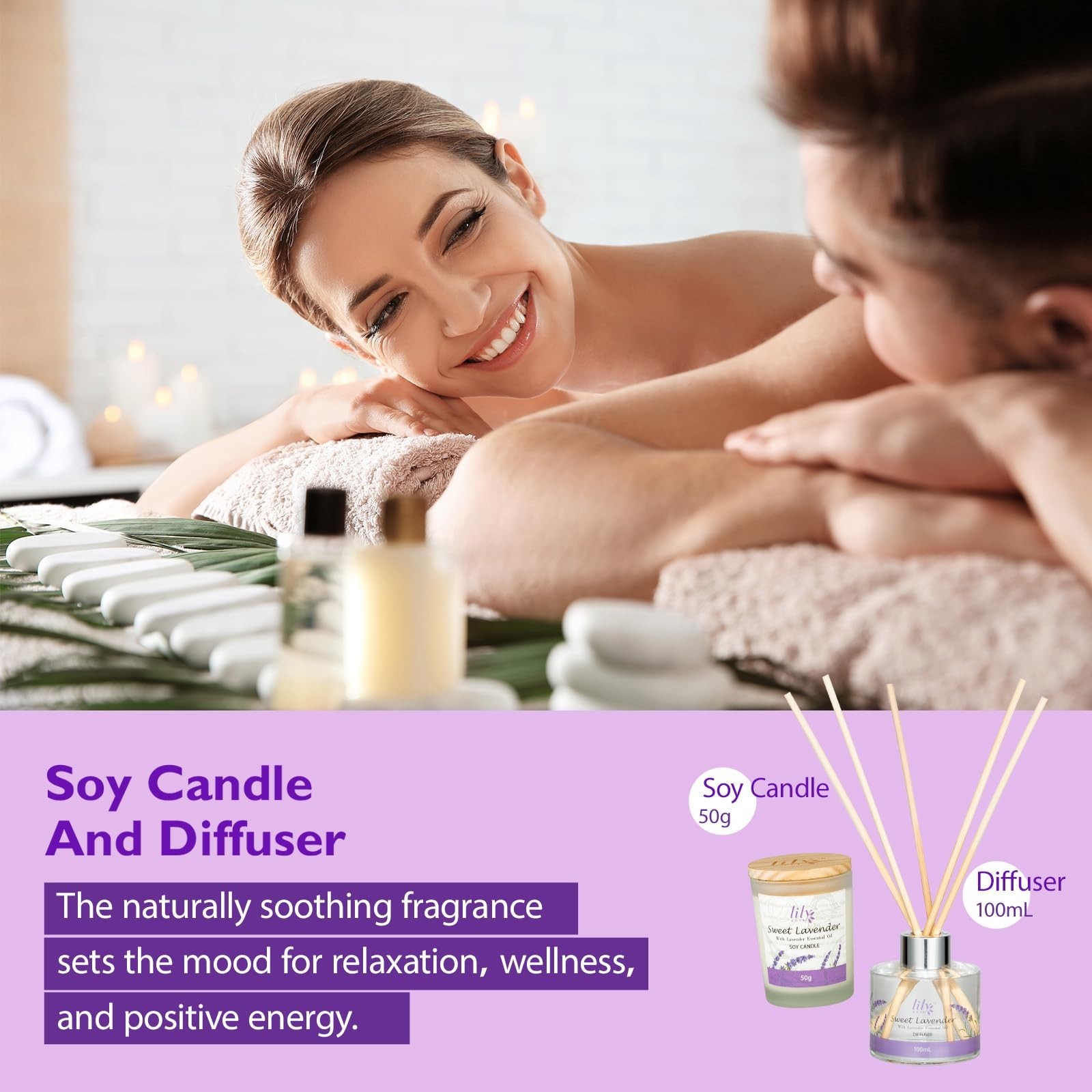 Christmas Gifts for Women – 22-Piece Luxury Lavender Bath and Body … Fast Ship