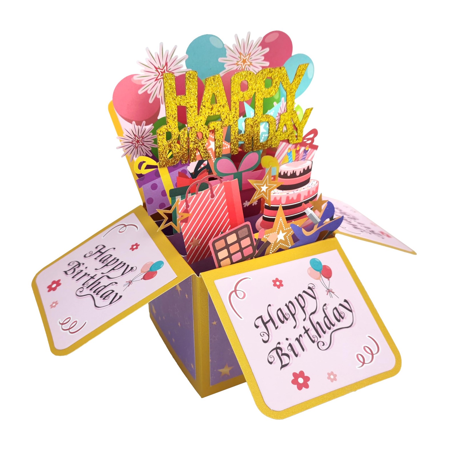 ROBBEAR Funny Happy Birthday Pop Up Card, 210 x 290 mm, Card