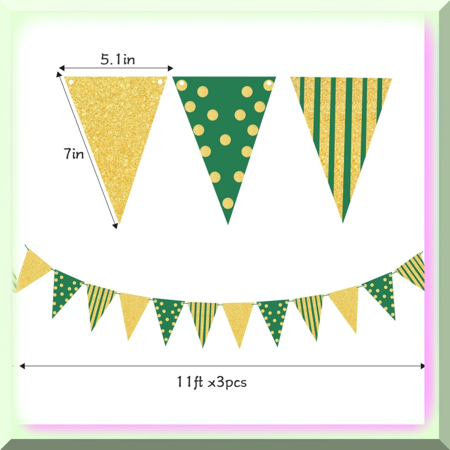 Shimmering Shamrock Glitter Flag Celebration Kit