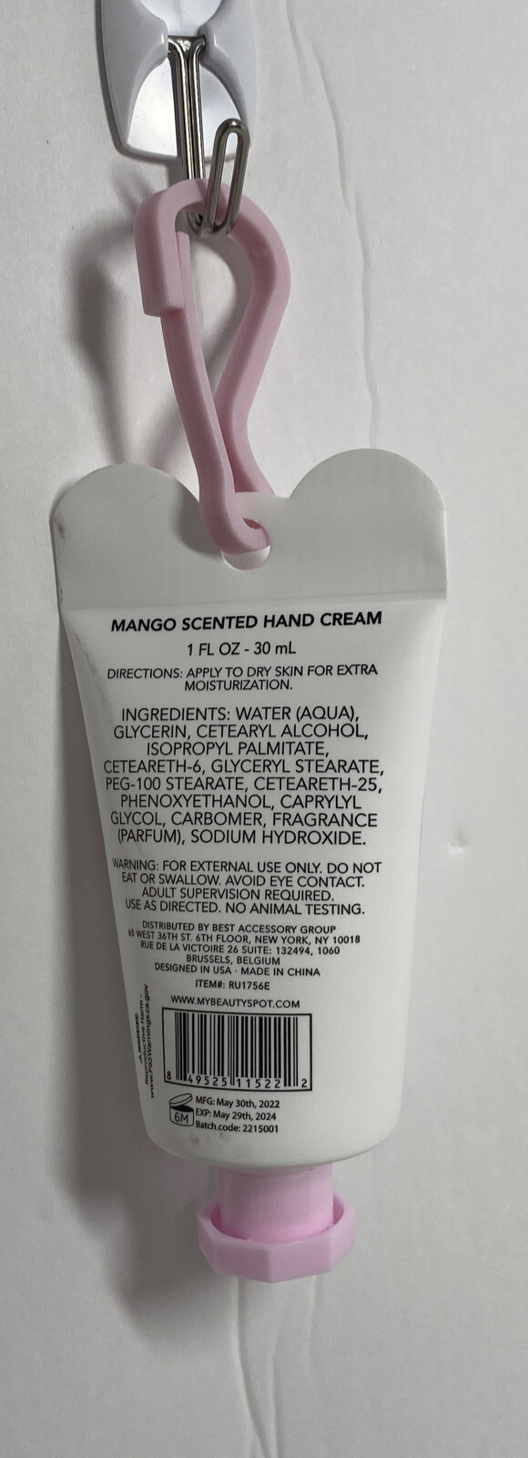 Panda Grape, vanilla, berry Scented Hand Cream Lotion 1 oz with bag clip NEW