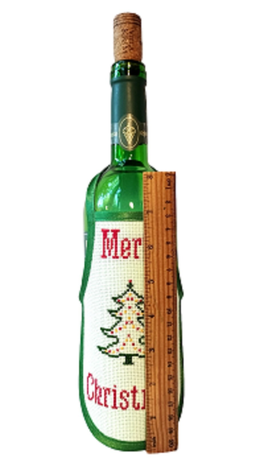 Christmas Holiday Decoration Decor for Table Wine Bottle Apron Christmas Card