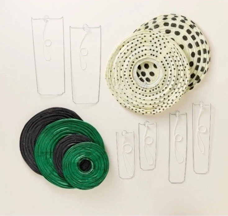 Kate Spade x Target Polka Dot Novelty Paper Lantern Set 6pc, Black/Cream/Green