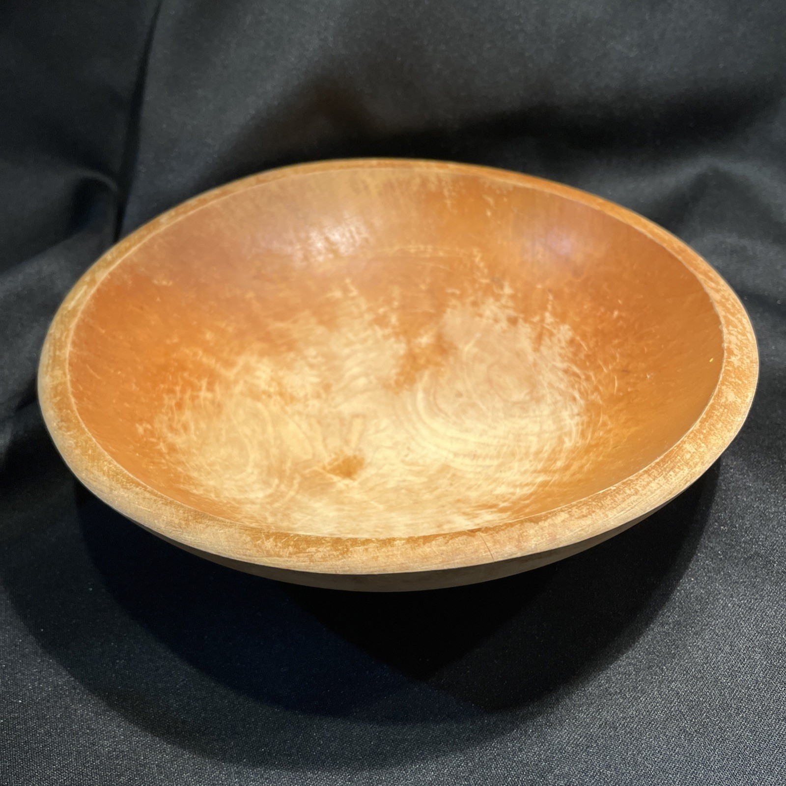 VTG Wooden Bowl with Set of 5 Natural Woven Twig Balls Home Decoration Decor
