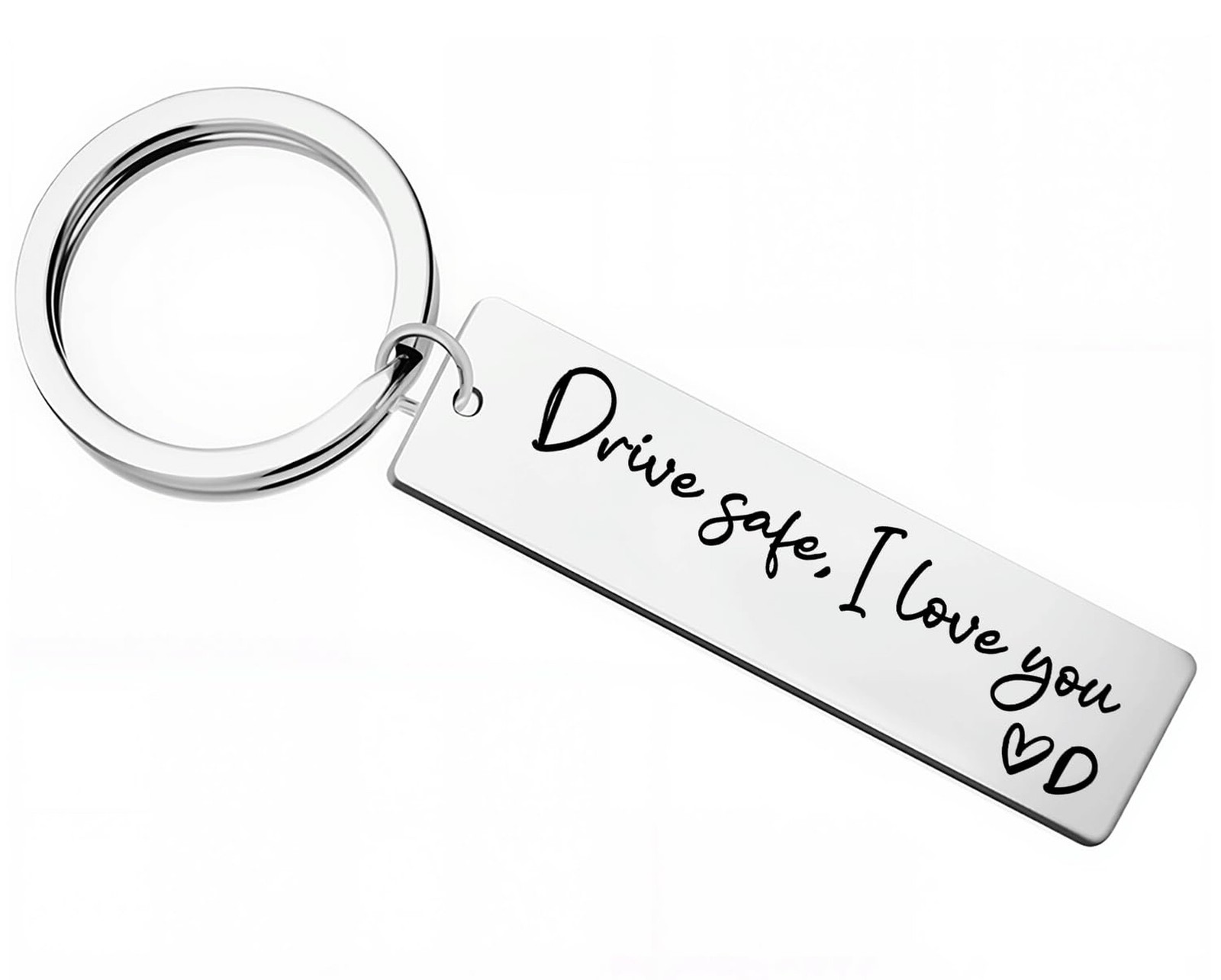 WCDHOR Drive Safe I Love You Keychain for Him, Personalized Initial Keychain …