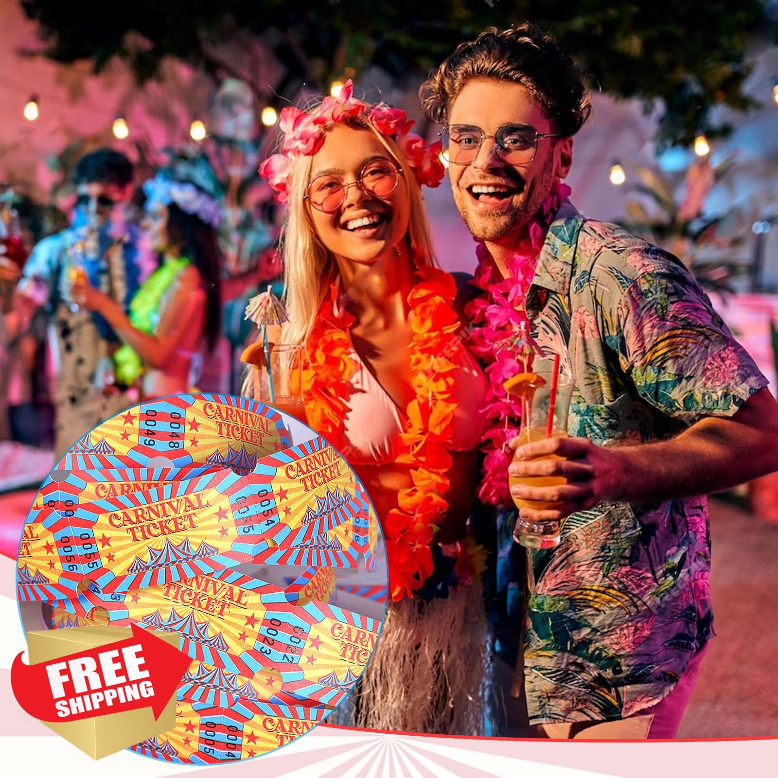 1000 Pieces Carnival Roll Tickets Raffle Tickets Single Roll Carnival Party T…