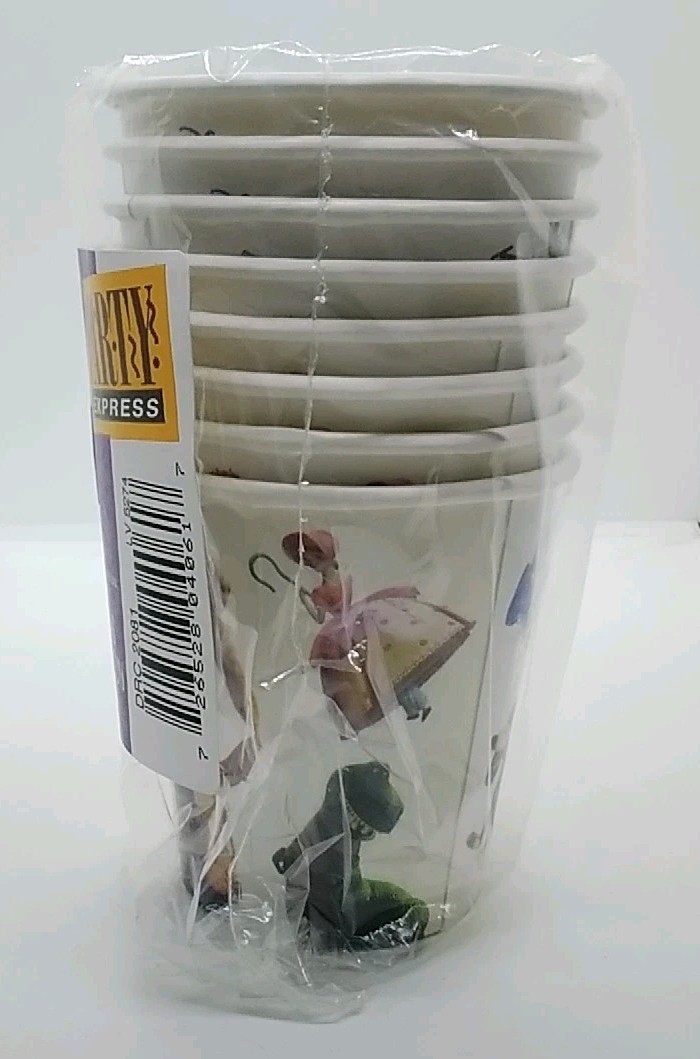 Disney Toy Story (8) Paper Party Drinking Cups 7oz 1995 – MIP!