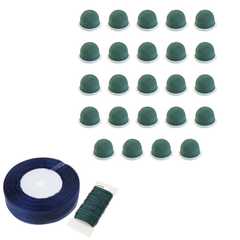 26 Pack Miniature Round Foam Block Creative Wine Bottle and Straw Hat Decoration