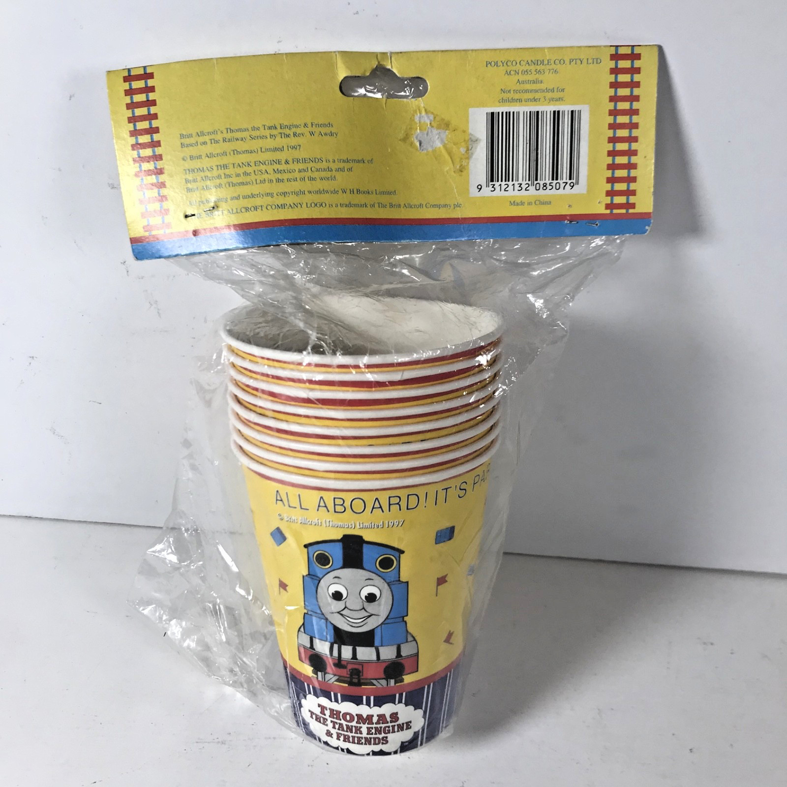Thomas The Tank Engine & Friends 8 Party Cups 1997 ( NEW VINTAGE STOCK )