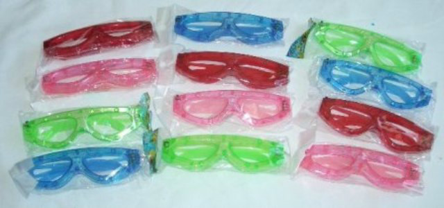 24 pcs Blinking Eyeglasses Multicolor LED Light Up Flashing Kids Gift Bag Filler