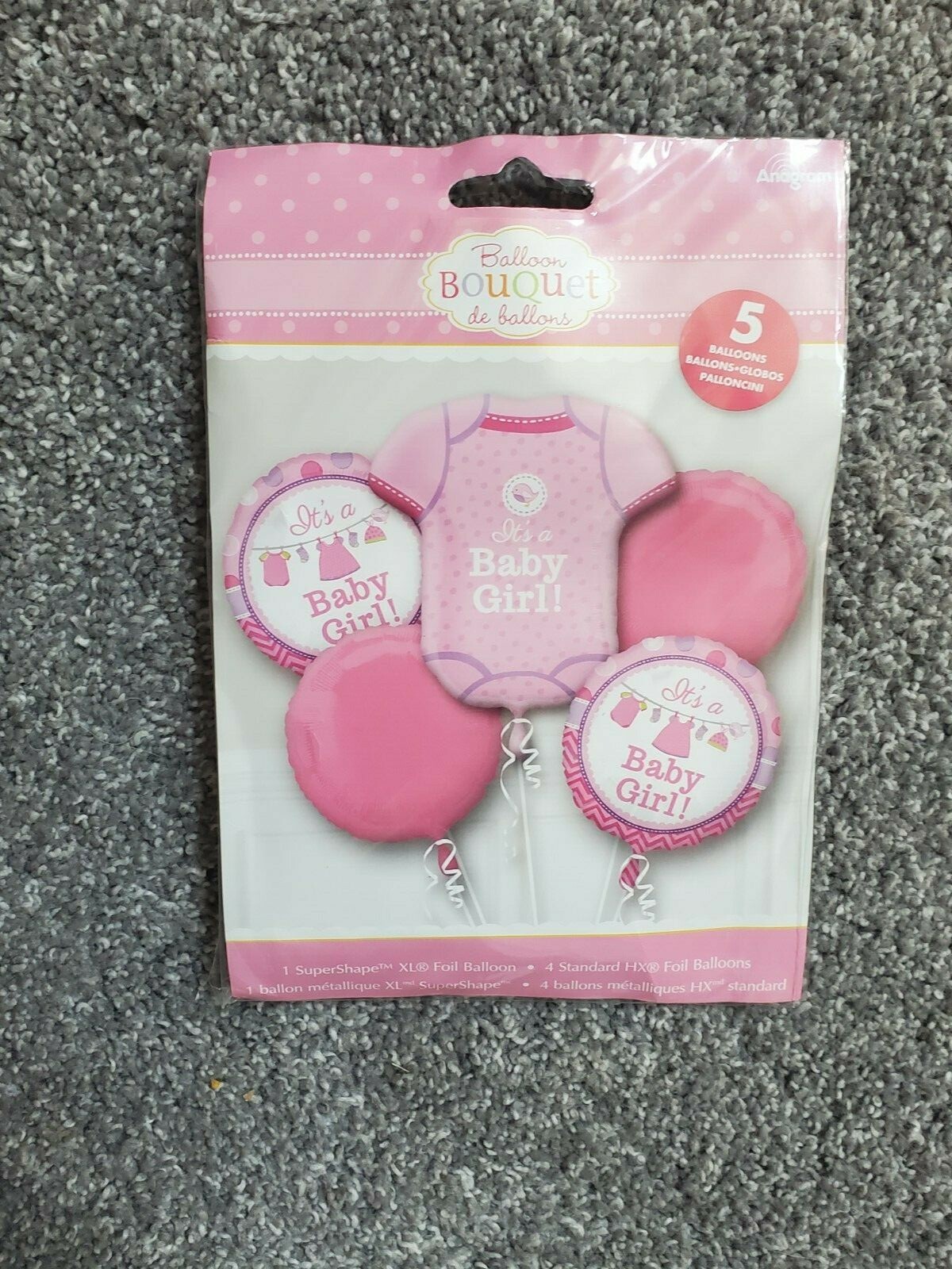 Its A Baby Girl Balloon Bouquet