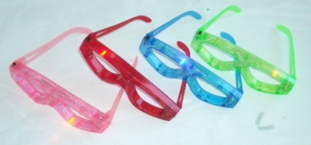 24 pcs Blinking Eyeglasses Multicolor LED Light Up Flashing Kids Gift Bag Filler