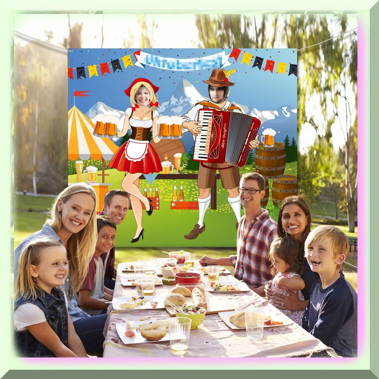 Oktoberfest Fabric Backdrop and Props 150x130cm