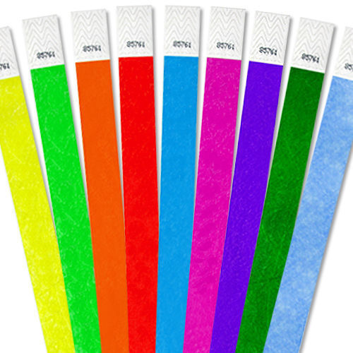 100, 500, 1000 Count – 3/4″ Tyvek Wristbands (Choose Your Color)