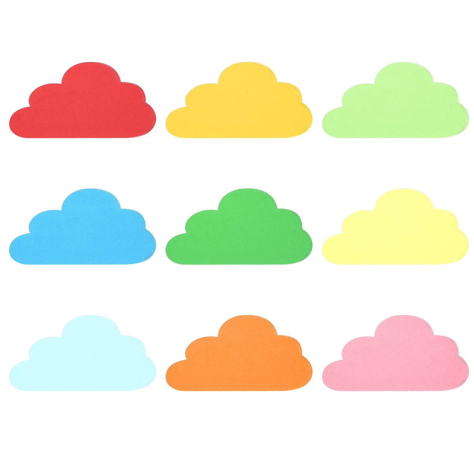 4.2×6.1″Cutouts Paper, 54Pcs Clouds Assorted Color Paper, Multicolor