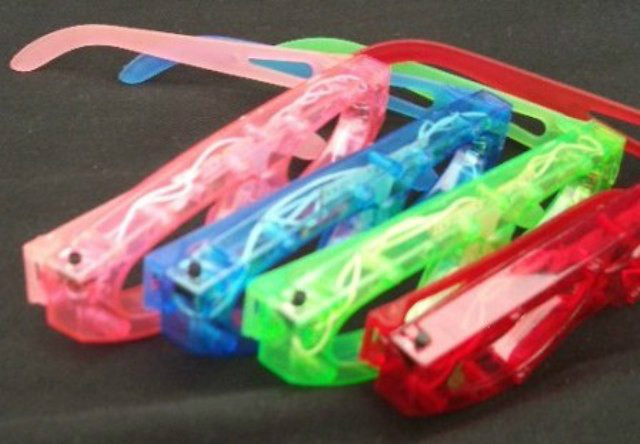 24 pcs Blinking Eyeglasses Multicolor LED Light Up Flashing Kids Gift Bag Filler