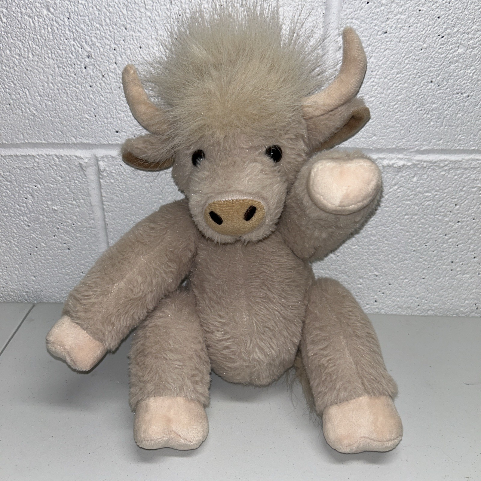Highland Scottish Cow Plush Stuffed Animal Posable Joints Articulated Toy P2