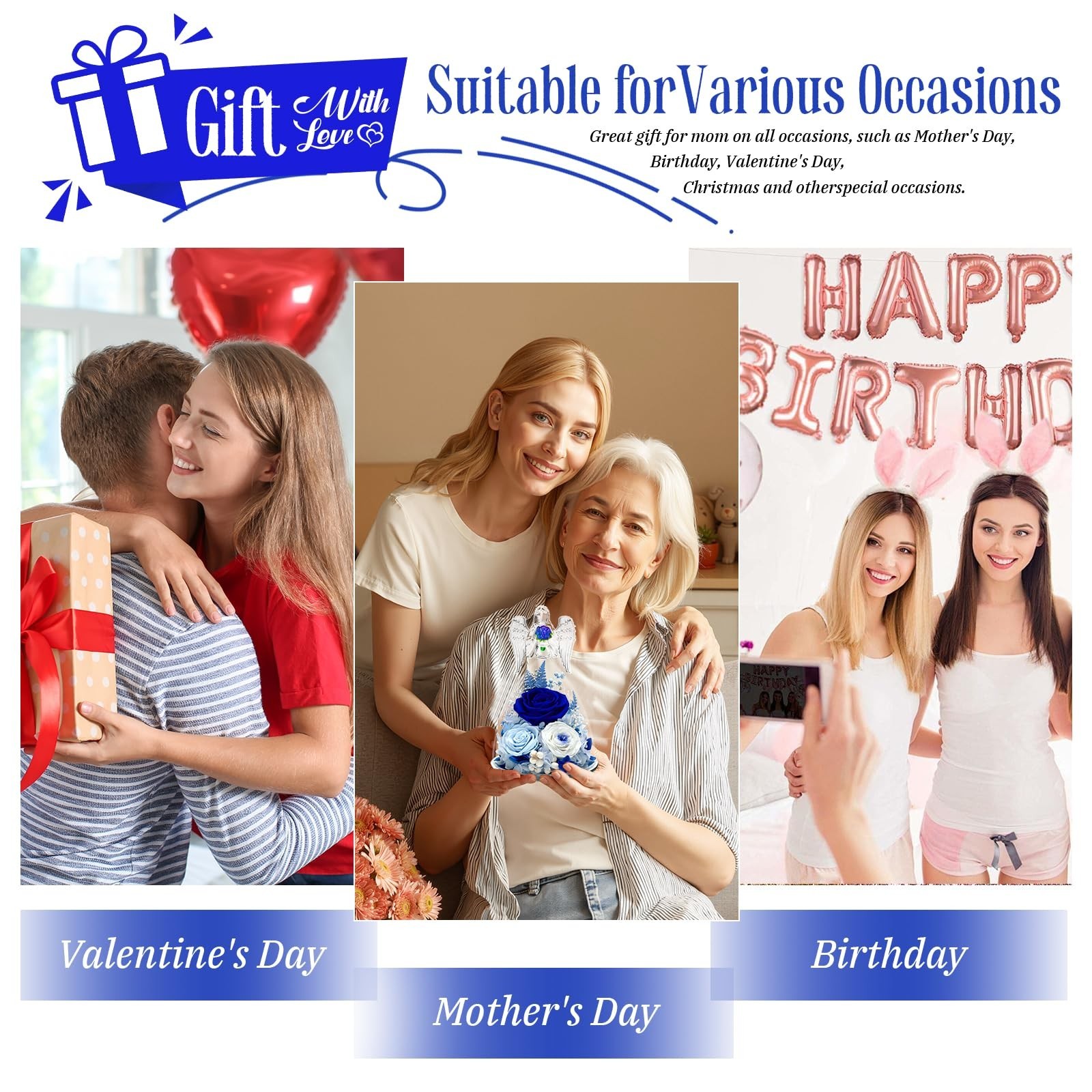 Mothers Day Flowers Roses Gifts for mom, Preserved Rose in Glass – Forever Fl…
