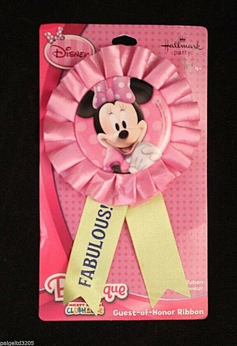 Hallmark Disney Minnie Mouse Bow-Tique Birthday Guest of Honor Ribbon, 1 Ct