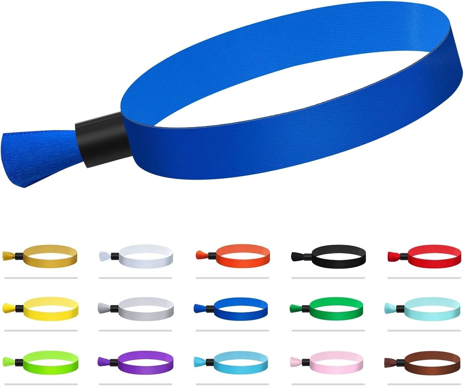 100 Pcs Cloth Event Wristband, Disposable Wristbands for Events, Colored Wris…
