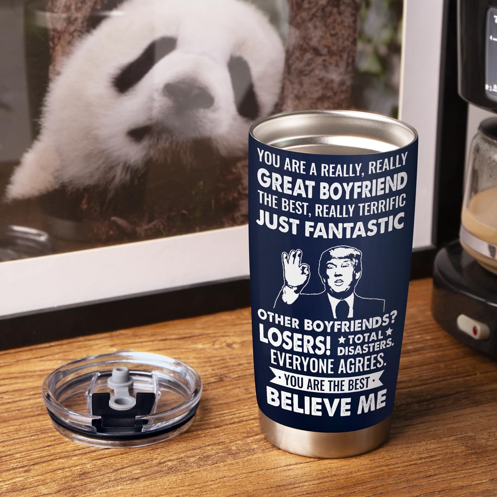 Aurahouse Funny Gifts for Boyfriend Tumbler 20oz, Boyfriend Birthday Gifts, A…