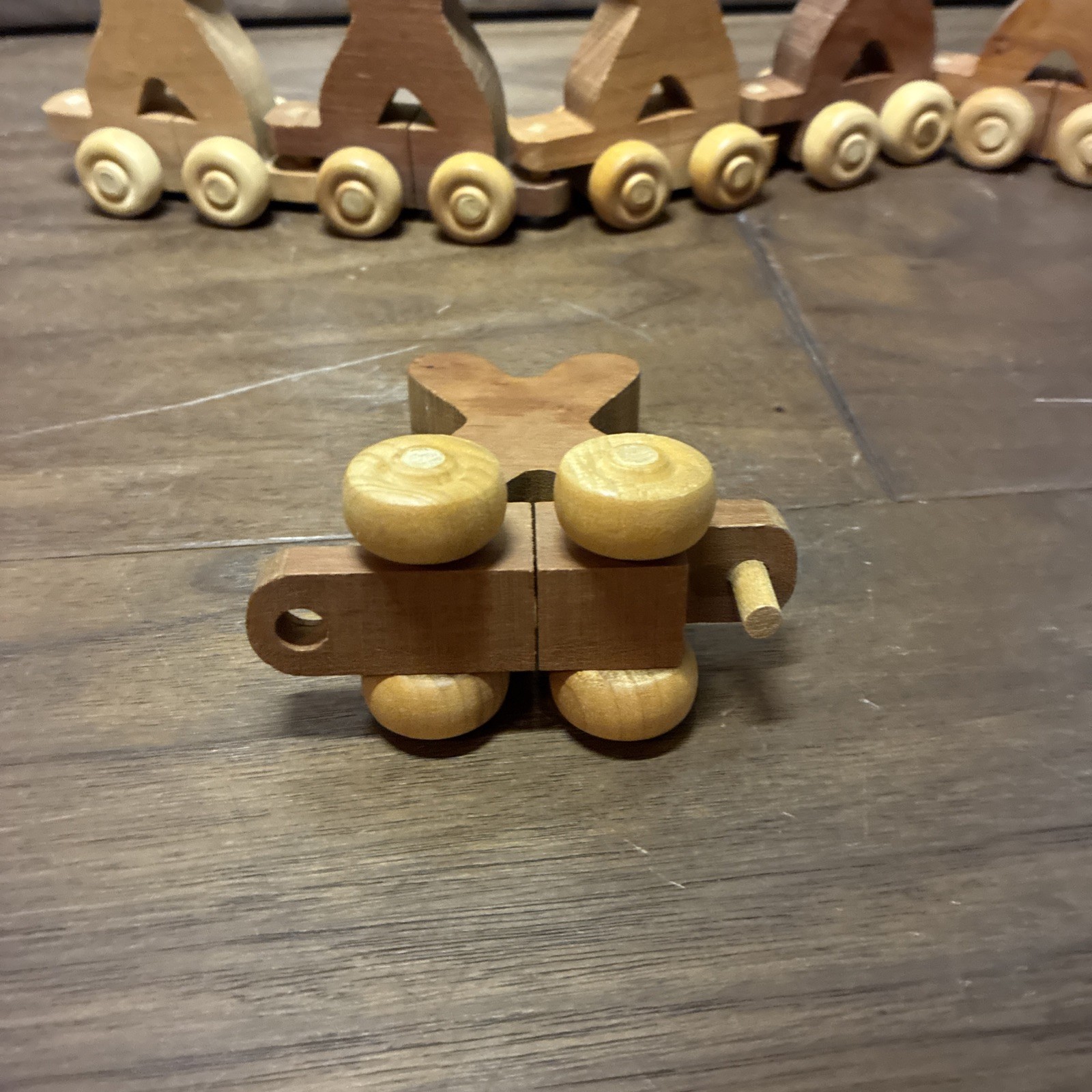 Wooden Wood Train Lot Of 8 The Letter X.