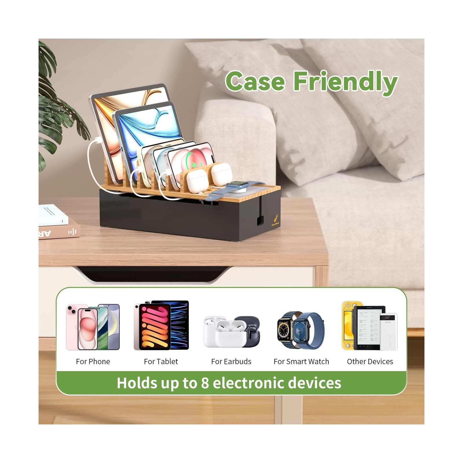 Pezin & Hulin Cable Management Box, Docking Station for Multi Devic… Fast Ship