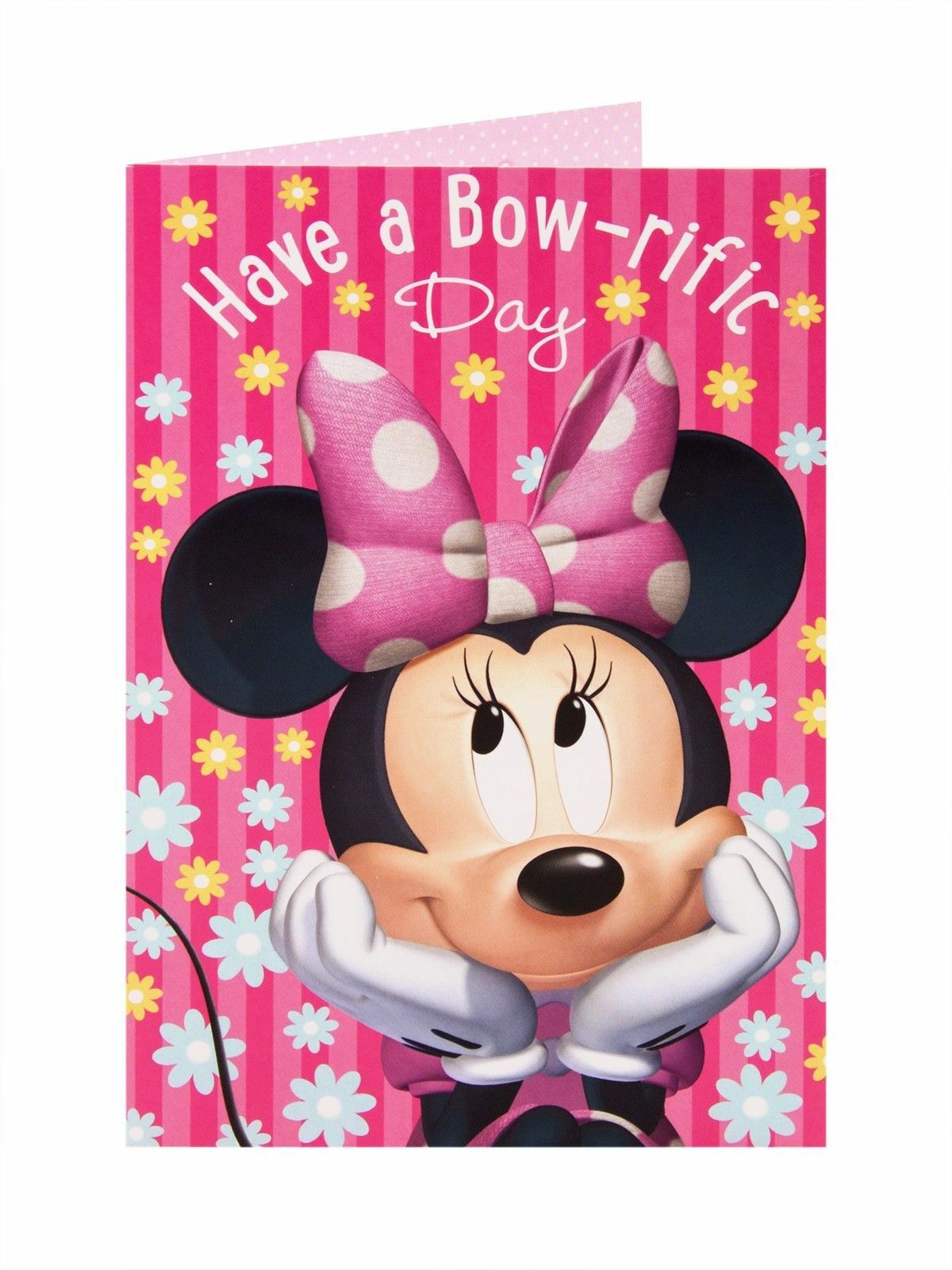 Disney Minnie Mouse Have a Bow-Rific Day Birthday Greetings Card Girl, Age, new,