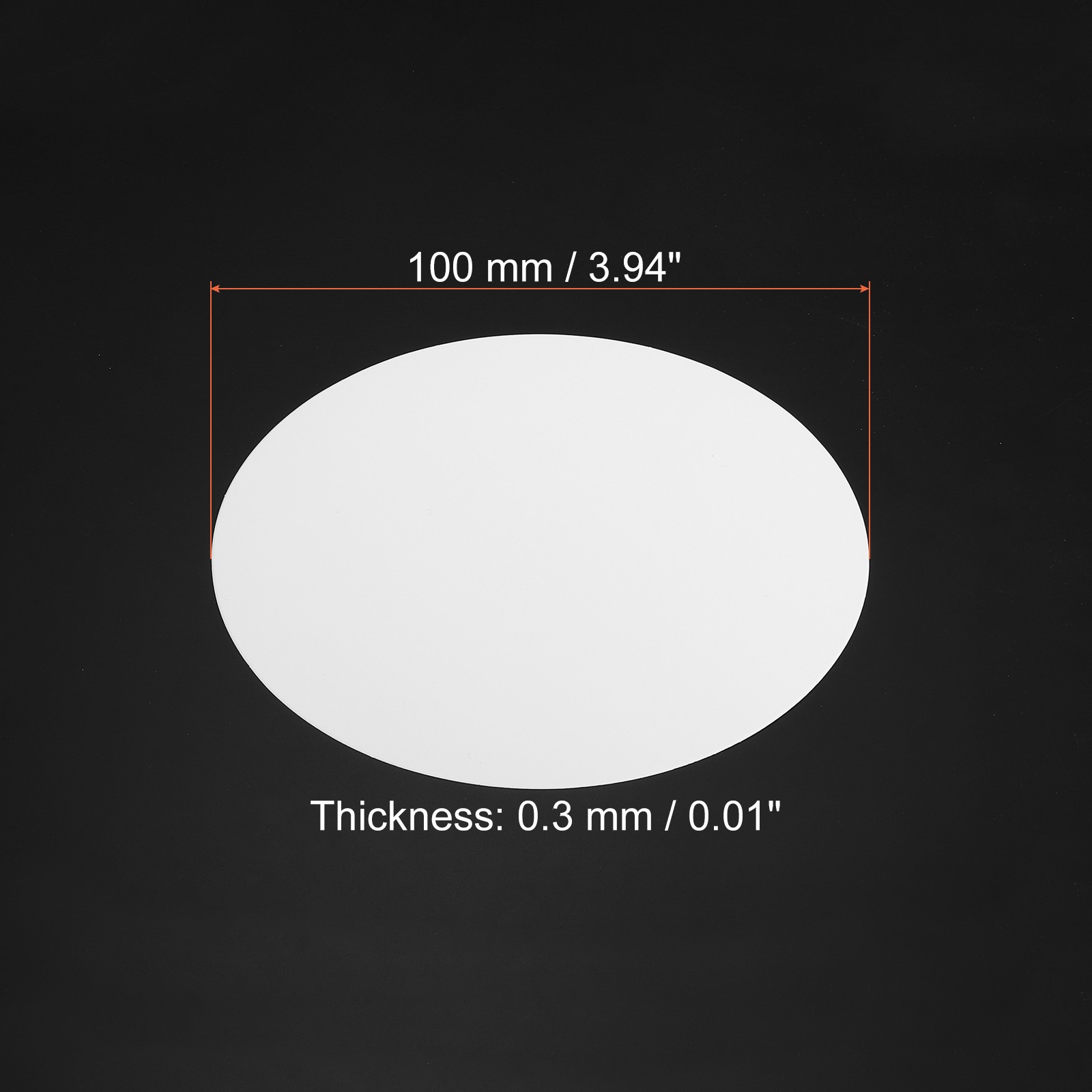 3.9-inch Round Cardboard Paper, 25 Pcs Blank Circles for DIY Craft Arts, White