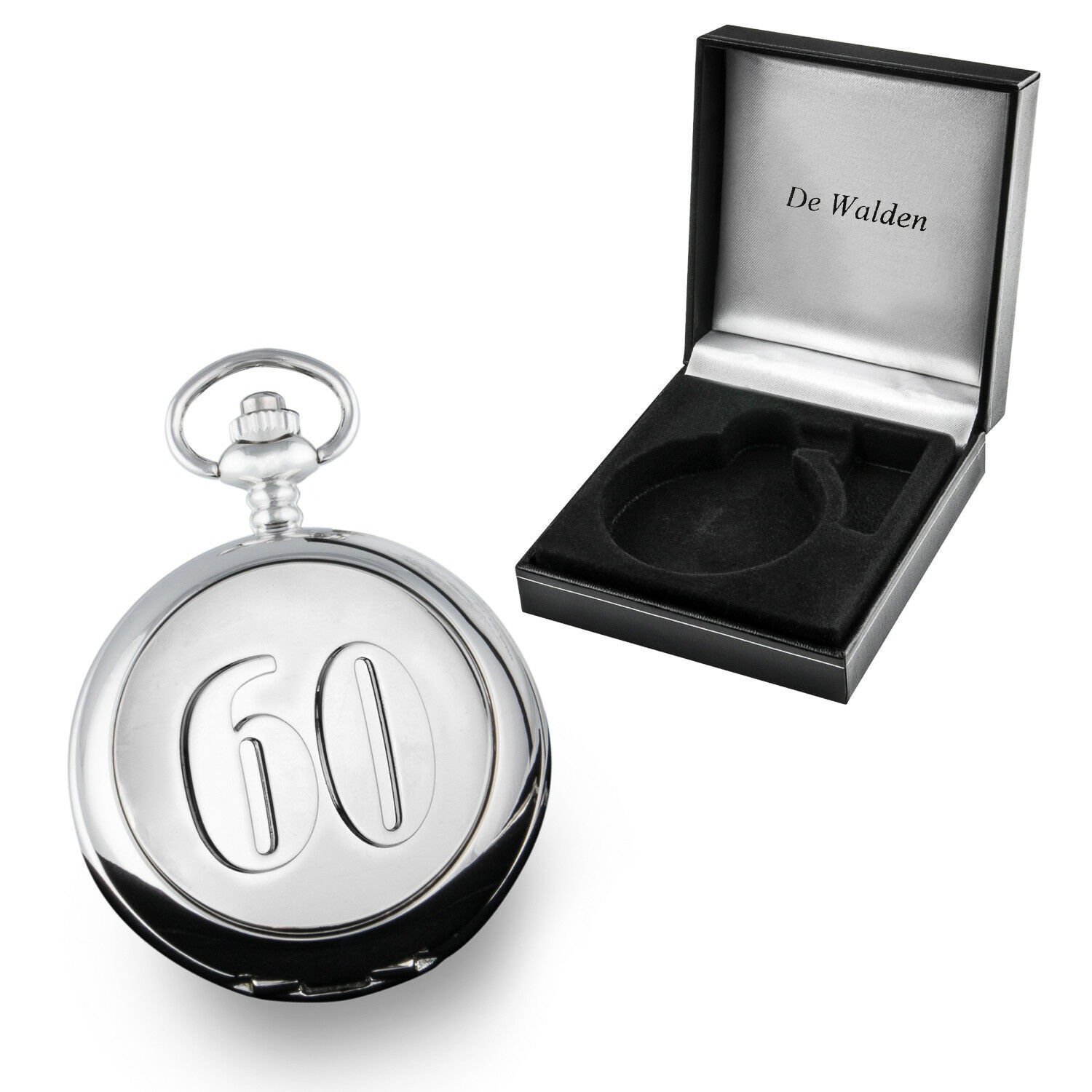 Engraved 60th Birthday Pocket Watch Gift Husband Grandad Dad 60 Years Gift