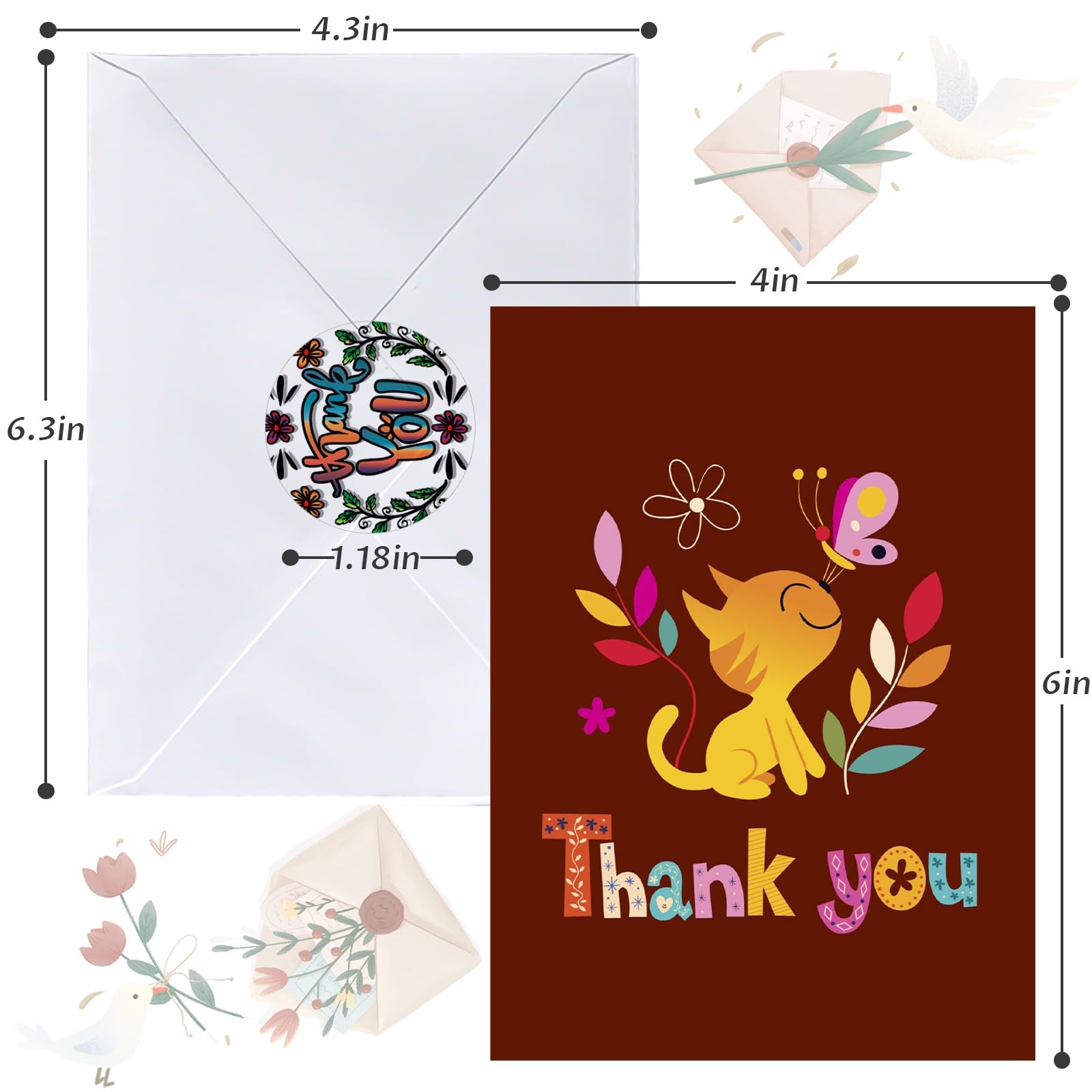 YedsIntu 64 Pack All Occasion Cards Assortment Box with 4×6 inches, Assorted