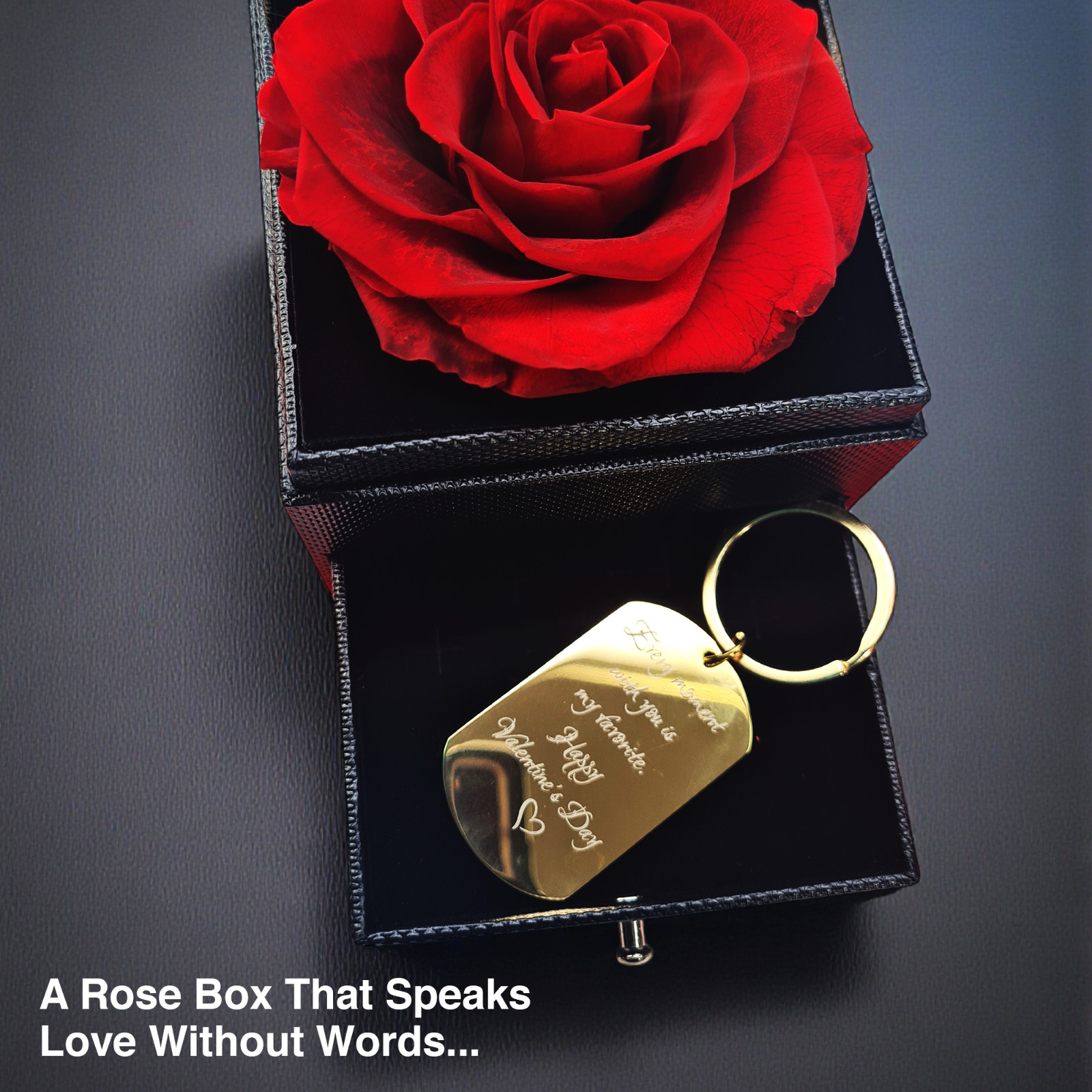 Personalised Gold Keyring, Custom Photo Keychain Gift For Mum, Dad, Him, Her