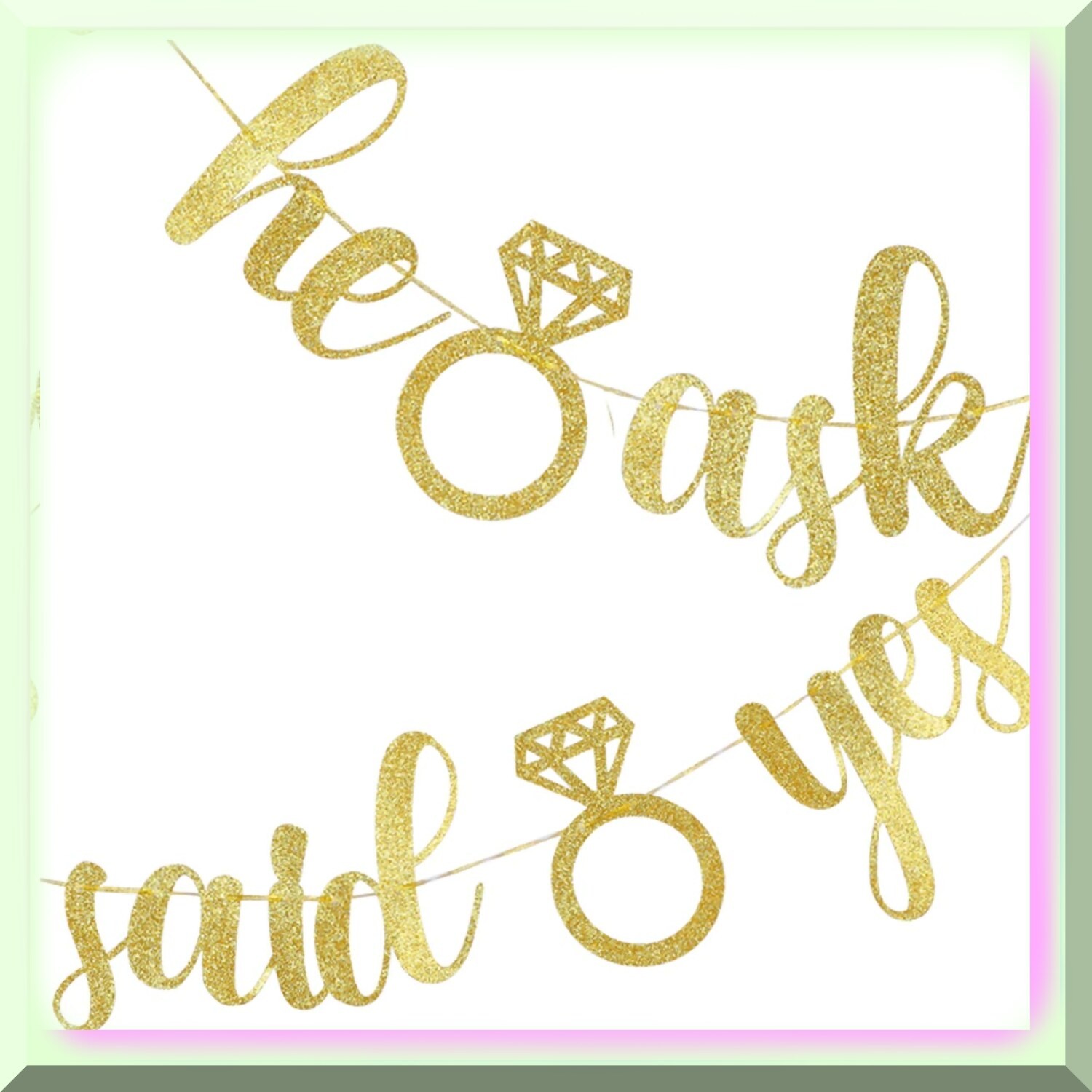 Engagement Celebration Kit with Gold Banners