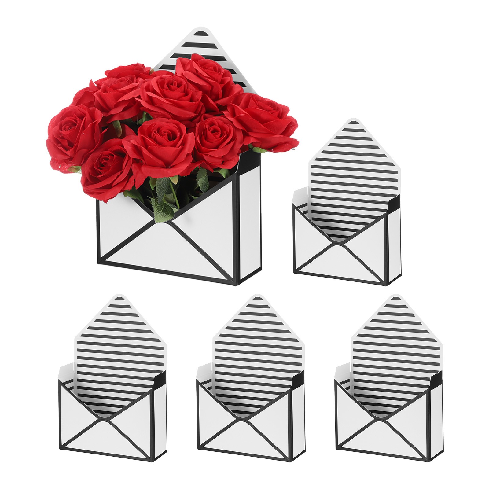 Paper Flower Gift Bags, 5 Pcs Paper Bouquet Flower Envelope Gift Bag