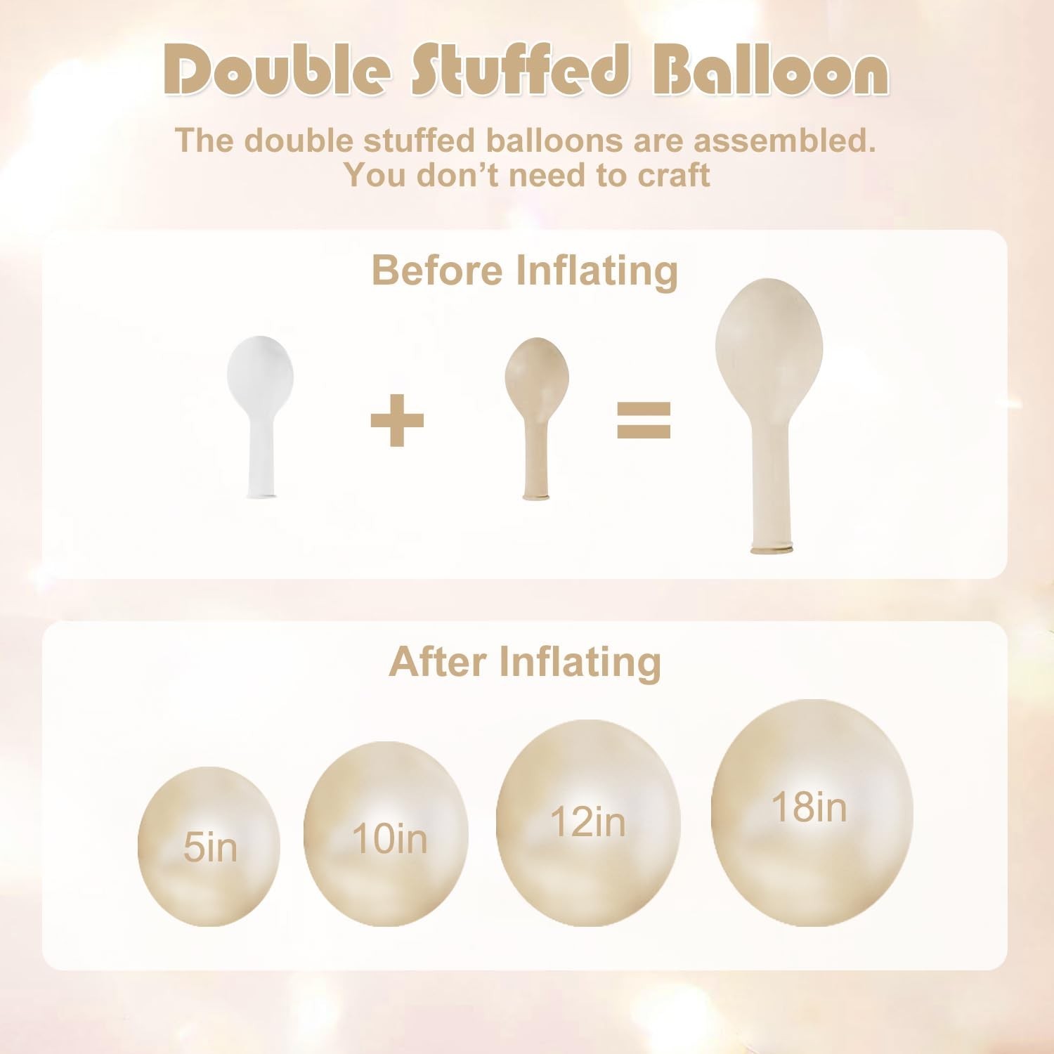 White Balloon Arch Garland Kit 103Pcs Double Stuffed Pearl White Clear Balloo…