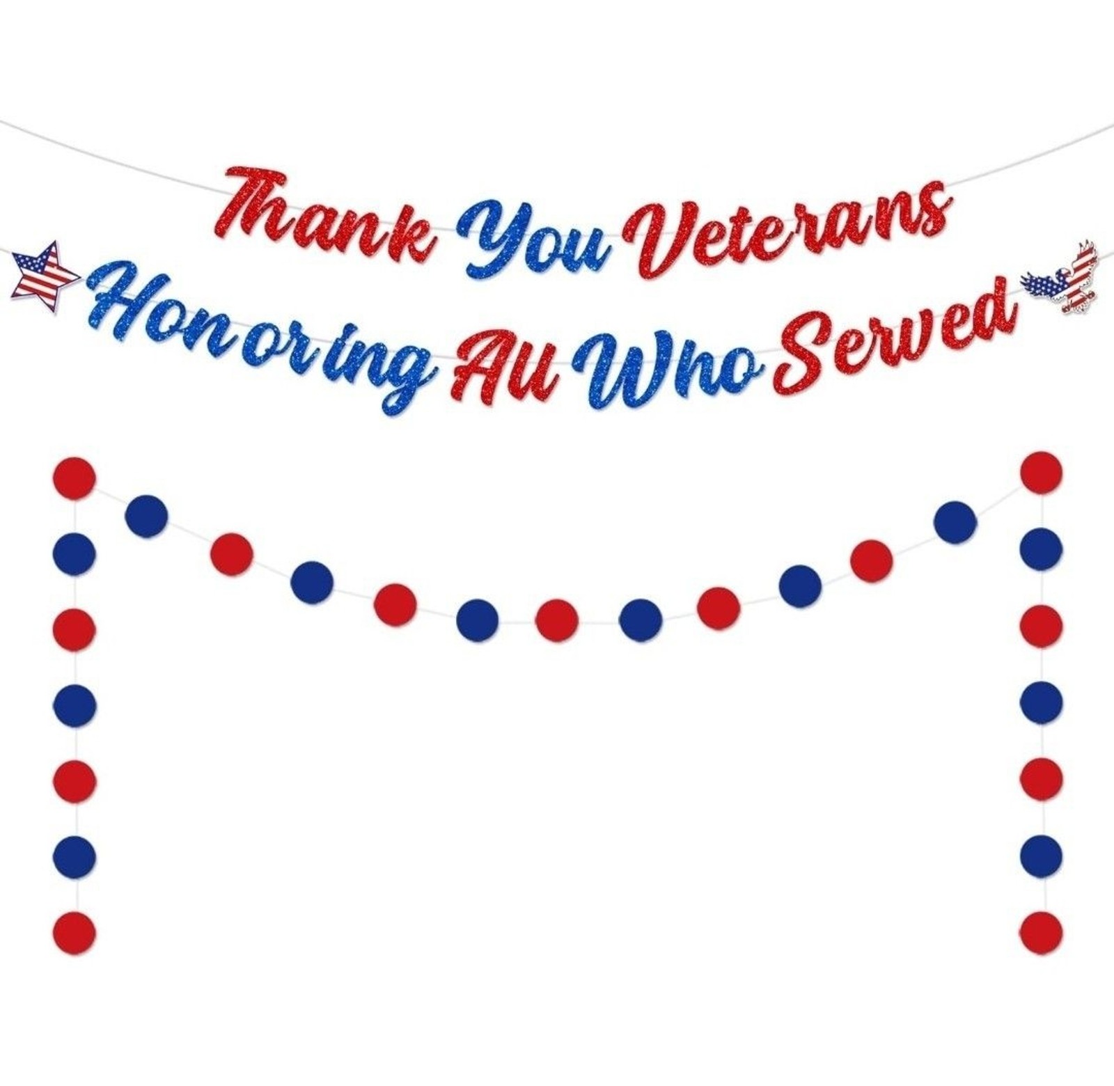 Thank You Veterans Banner Honoring All Who Served Veterans Day Patriotic