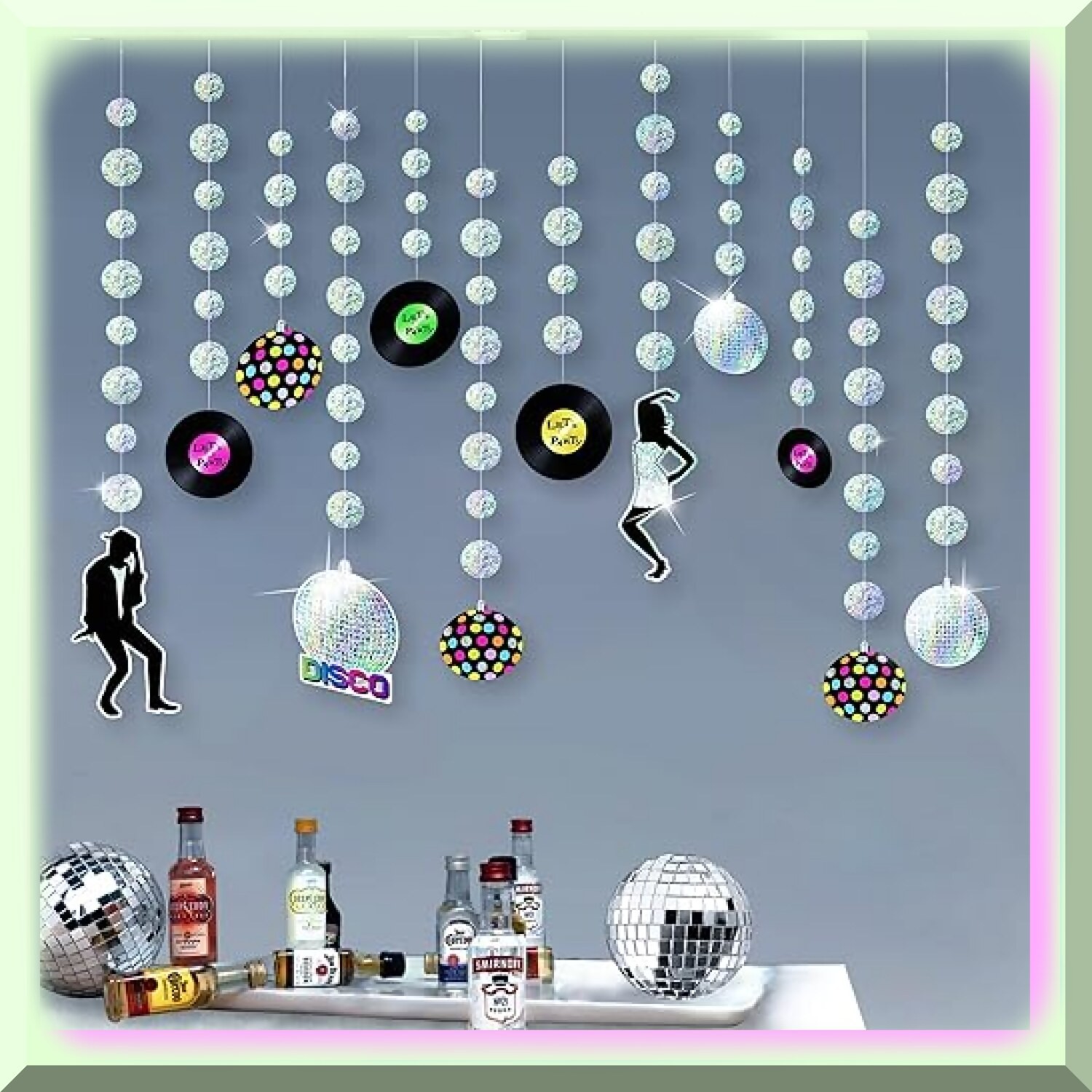 Euphoric Holo Ball Disco Garland 12 Decorations