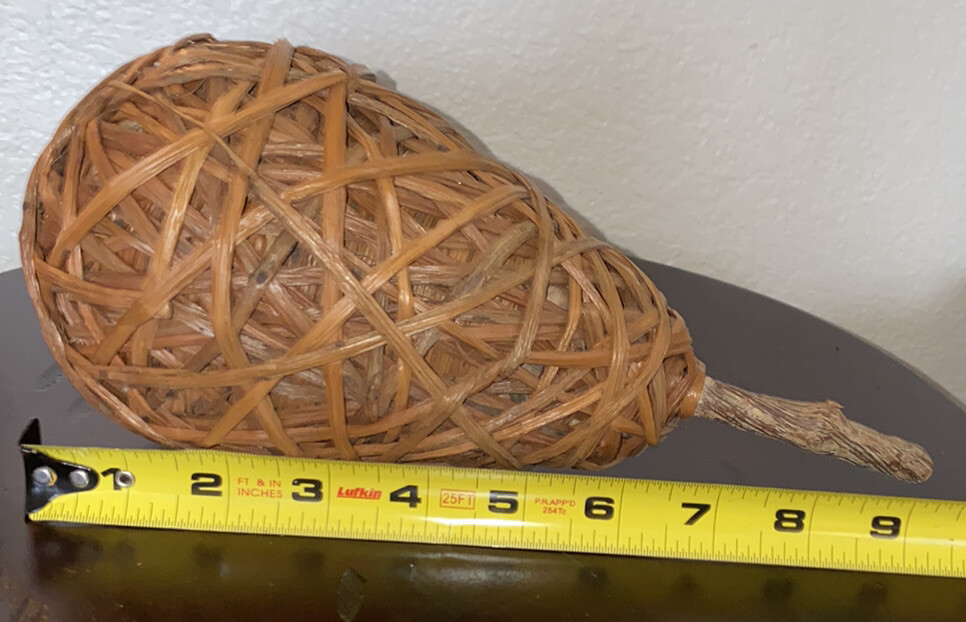 Natural Woven Twig Pear Home Decor 9 Inch