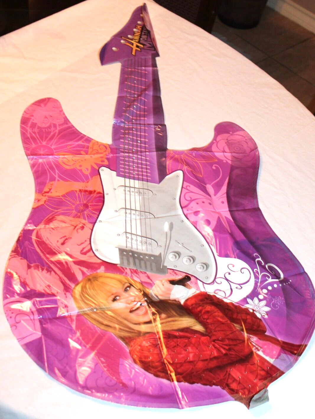 NEW DISNEY 2 SIDED 41″ HANNAH MONTANA GUITAR BALLOON PARTY SUPPLIES
