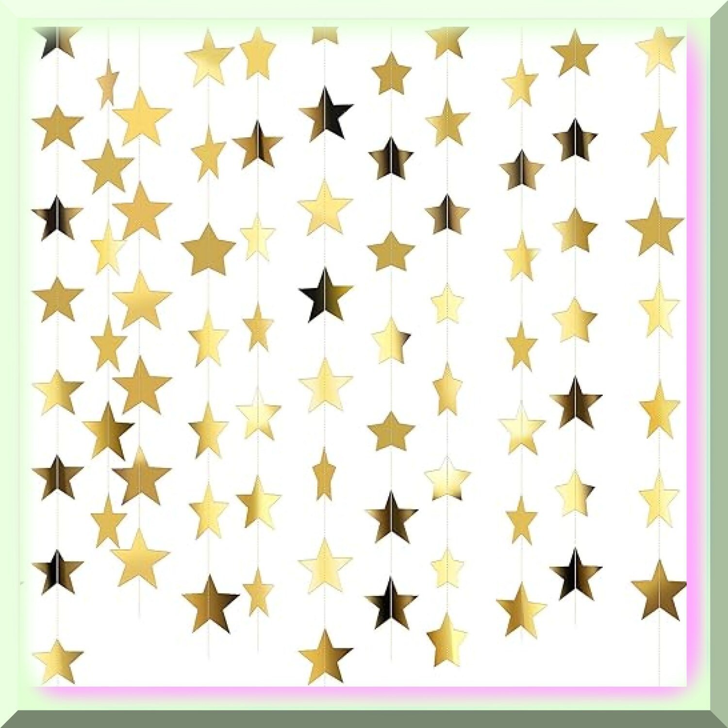 Star-Shaped Garland Banner 130ft for Celebrations
