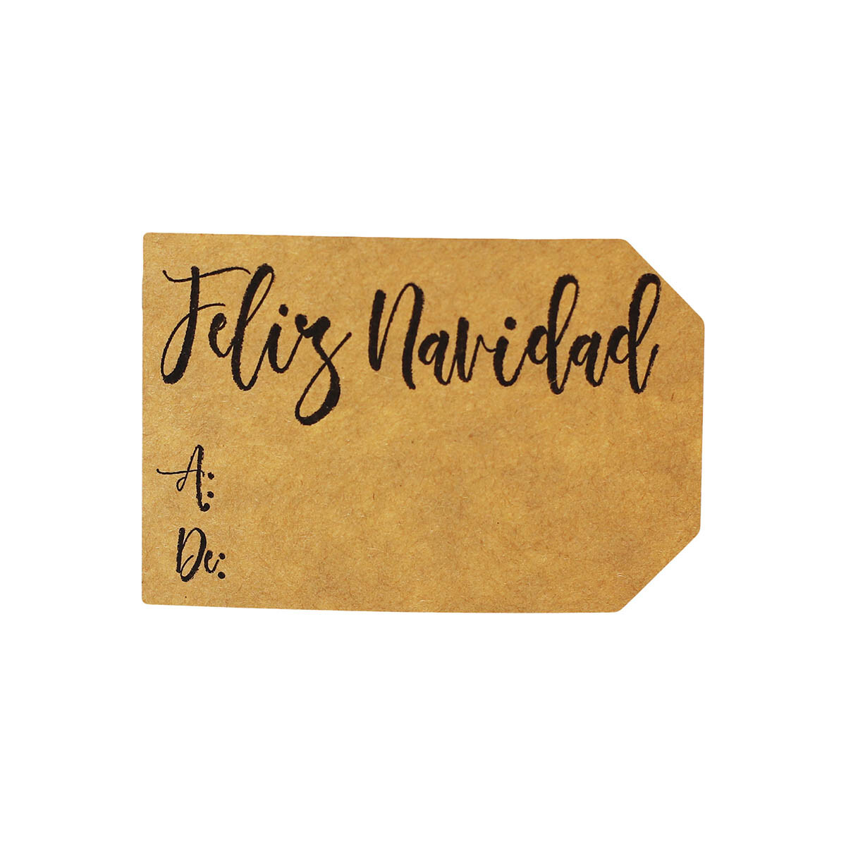 Natural Kraft Spanish Feliz Navidad Holiday Gift Tags | 2 x 3″ Inches – 100 Pack