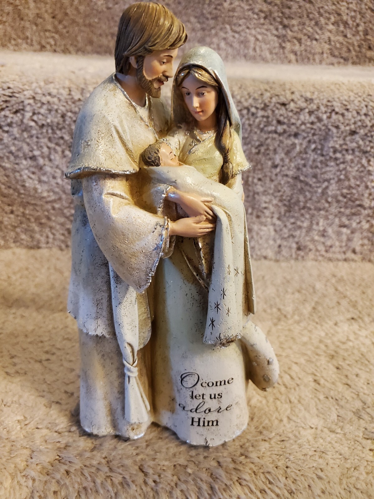 NATIVITY STATUE Jesus Birth Heavenly Blessing Holy Family Christmas Decor NEW