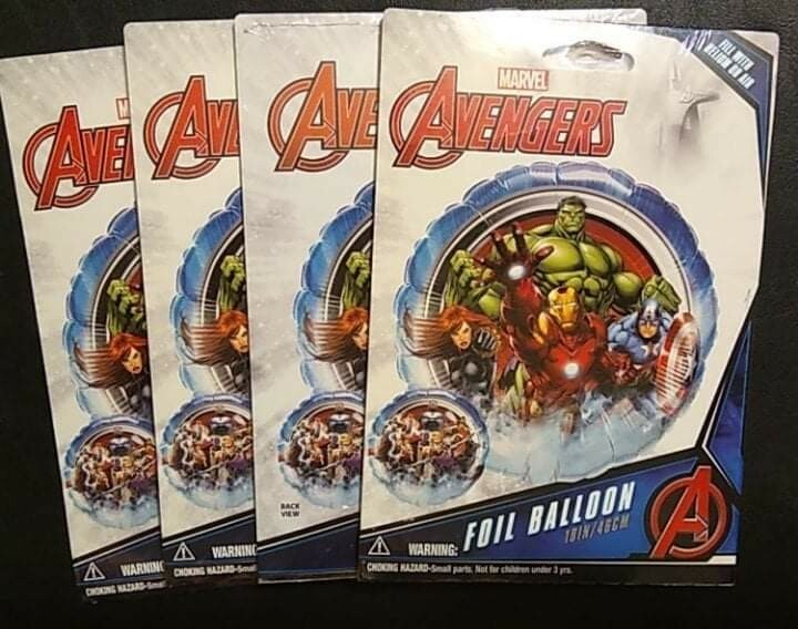 Marvel Avengers – 18″ Foil Balloon – Double Sided – Lot Of 4