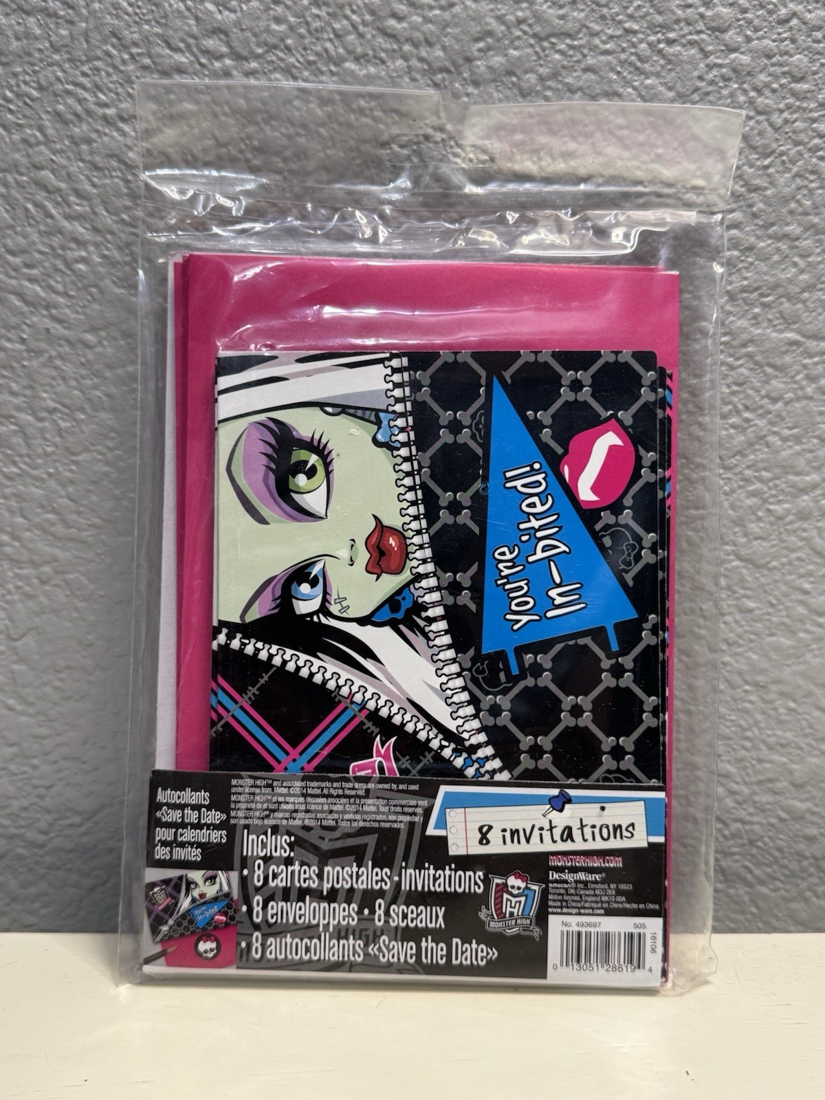 MONSTER HIGH Birthday Party Set Of 3; TOP HATS, Invitations And Napkins New